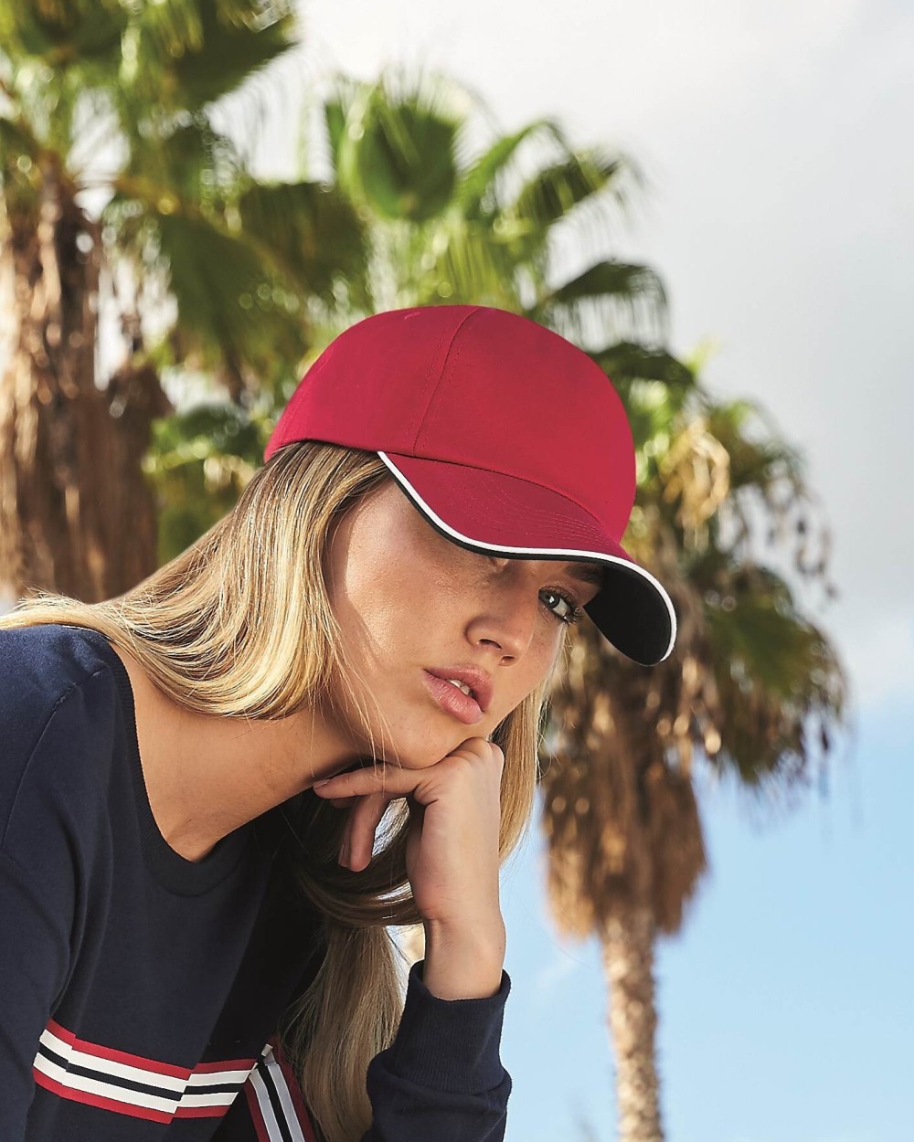 BEECHFIELD AUTHENTIC 5 PANEL CAP - PIPED PEAK Kappen personalisierbar
