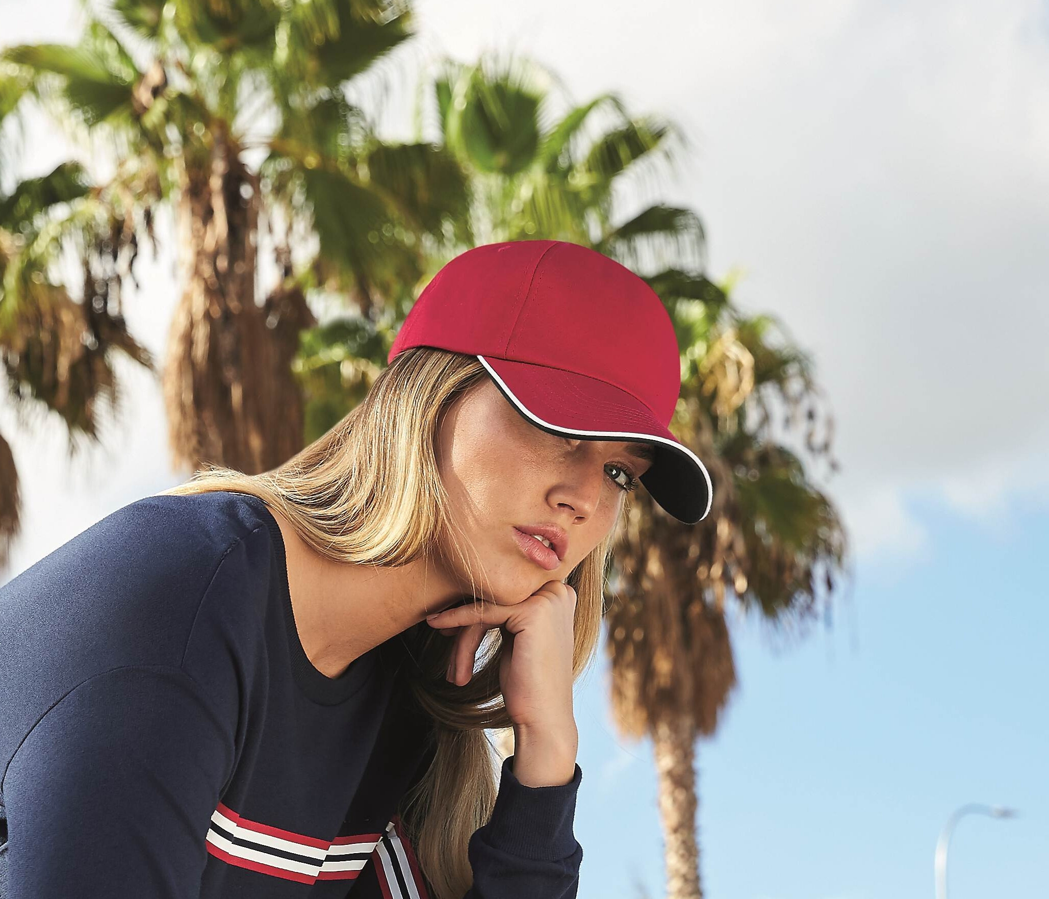 Casquettes personnalisable BEECHFIELD AUTHENTIC 5 PANEL CAP - PIPED PEAK