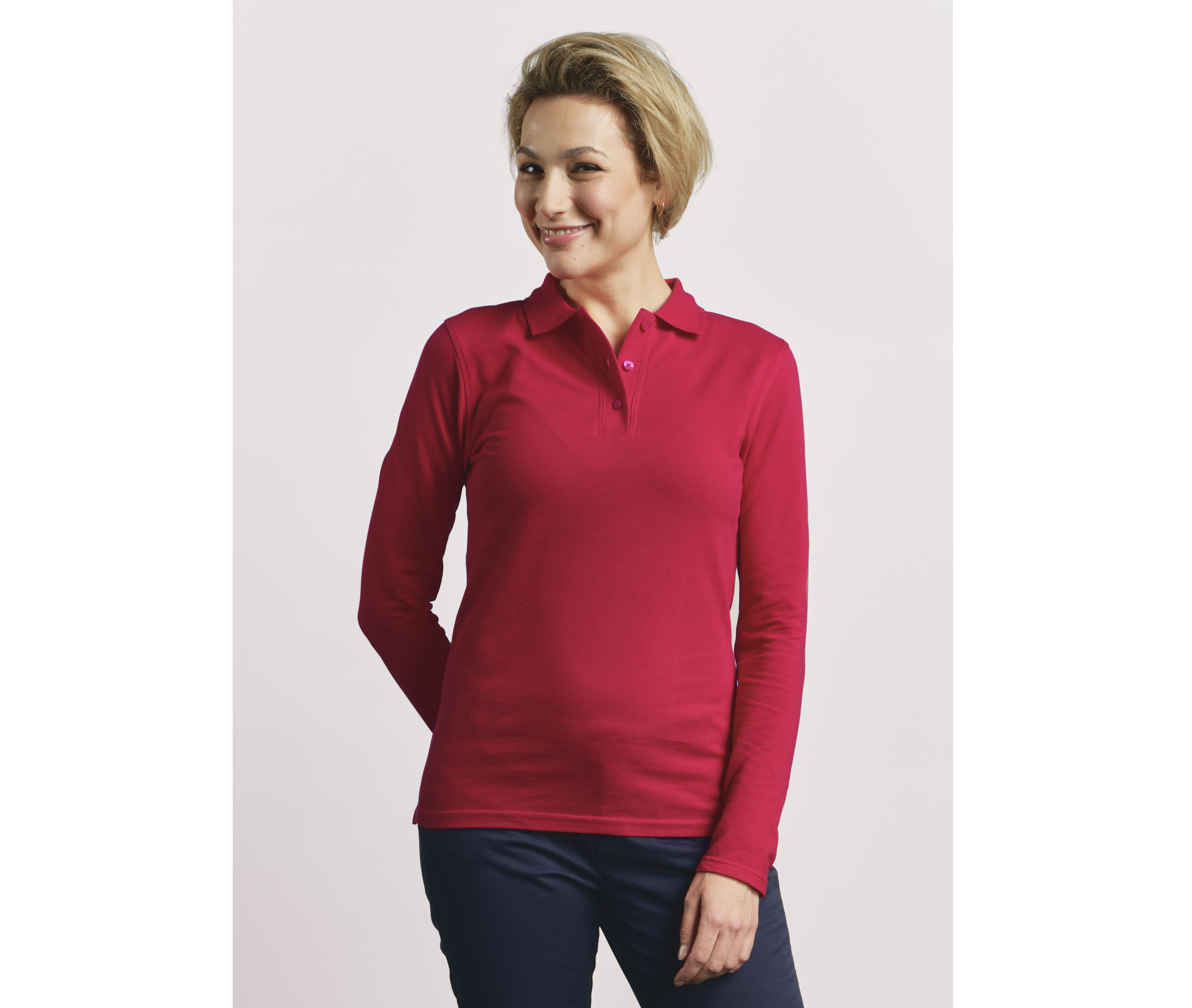 Polos personnalisable PROMODORO WOMEN’S LONG SLEEVE HEAVY POLO