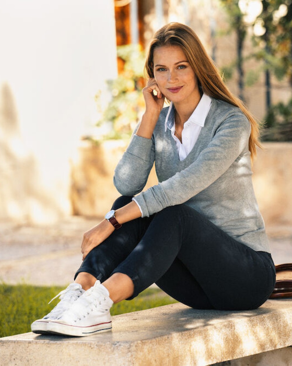 Truien JAMES-HARVEST Ashland V 
Gebreide Sweater Dames voor bedrukking &amp; borduring