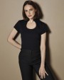 KUSTOM KIT Regular Fit Keyhole Neck Top T-Shirts personalisierbar