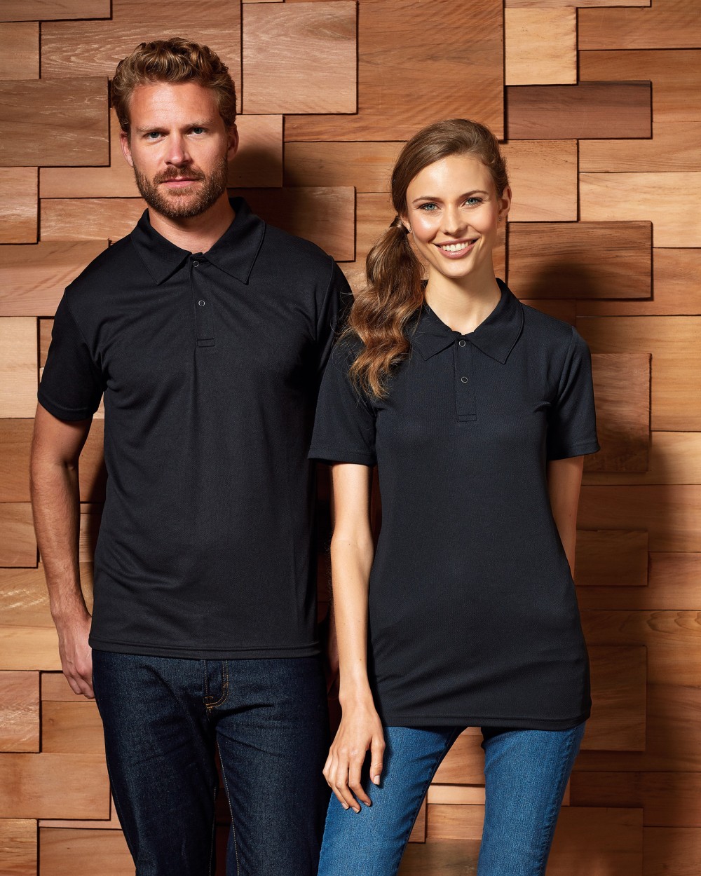 Polo's PREMIER Coolchecker Studded Polo voor bedrukking &amp; borduring