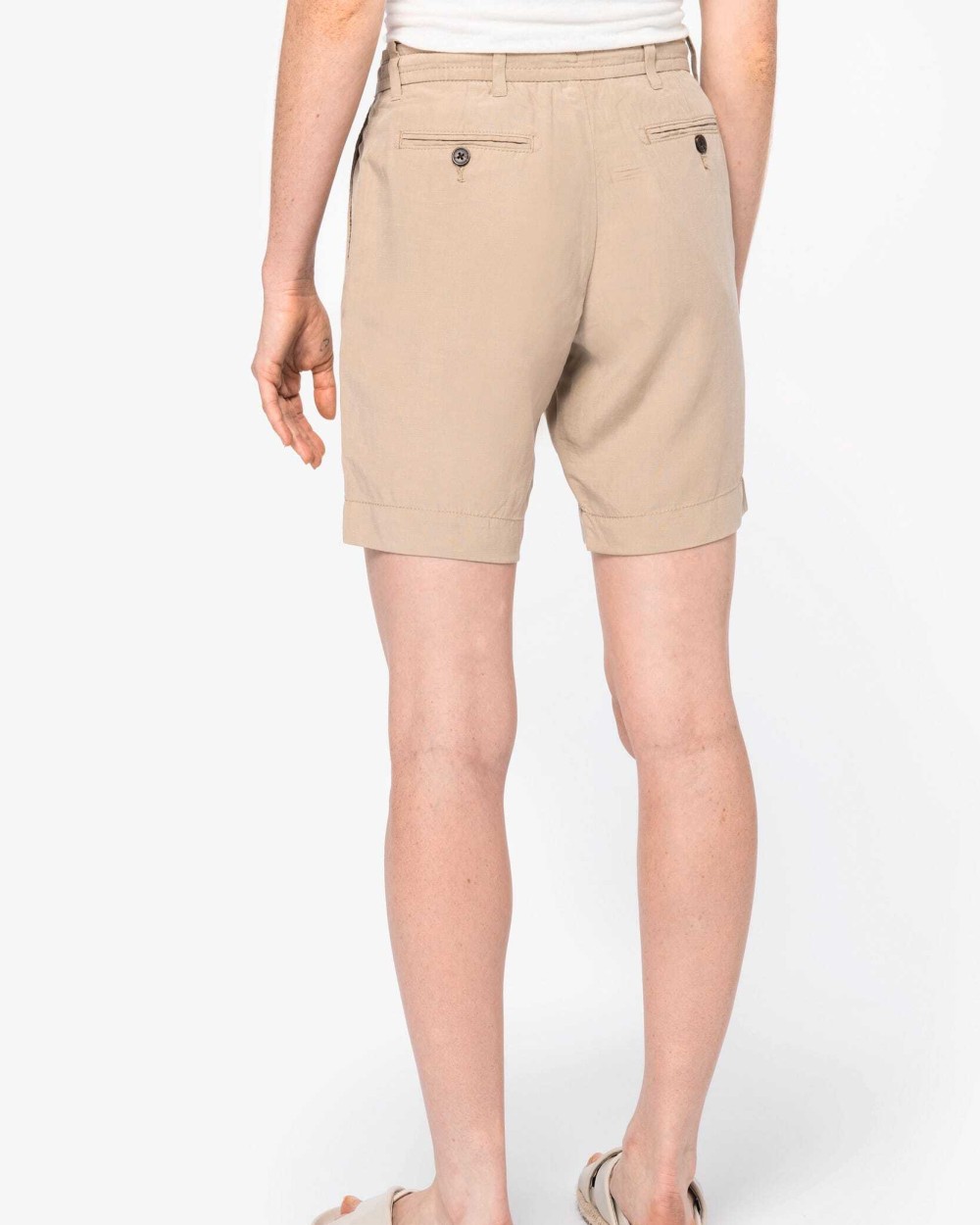 Bermuda's & Shorts NATIVE SPIRIT Damesbermuda Lyocell TENCEL™ voor bedrukking &amp; borduring