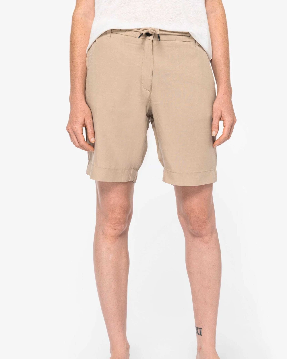 Bermuda's & Shorts NATIVE SPIRIT Damesbermuda Lyocell TENCEL™ voor bedrukking &amp; borduring
