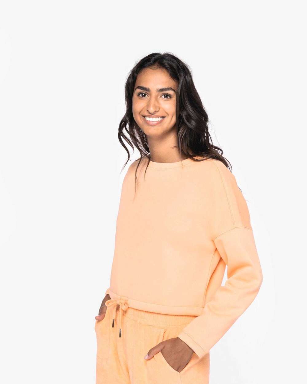 Sweat-shirts personnalisable NATIVE SPIRIT Sweat-shirt écoresponsable à col rond oversize crop femme