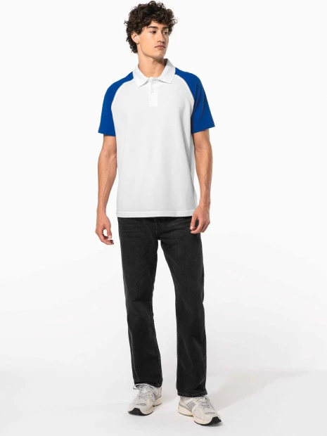 Polos à personnaliser KARIBAN Polo baseball manches courtes 