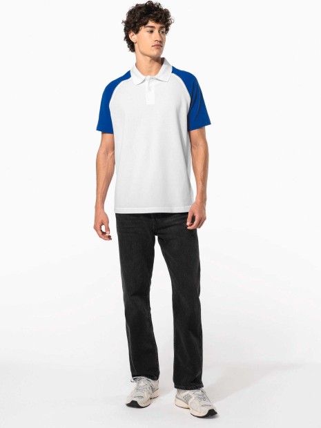 Polos à personnaliser KARIBAN Polo baseball manches courtes 