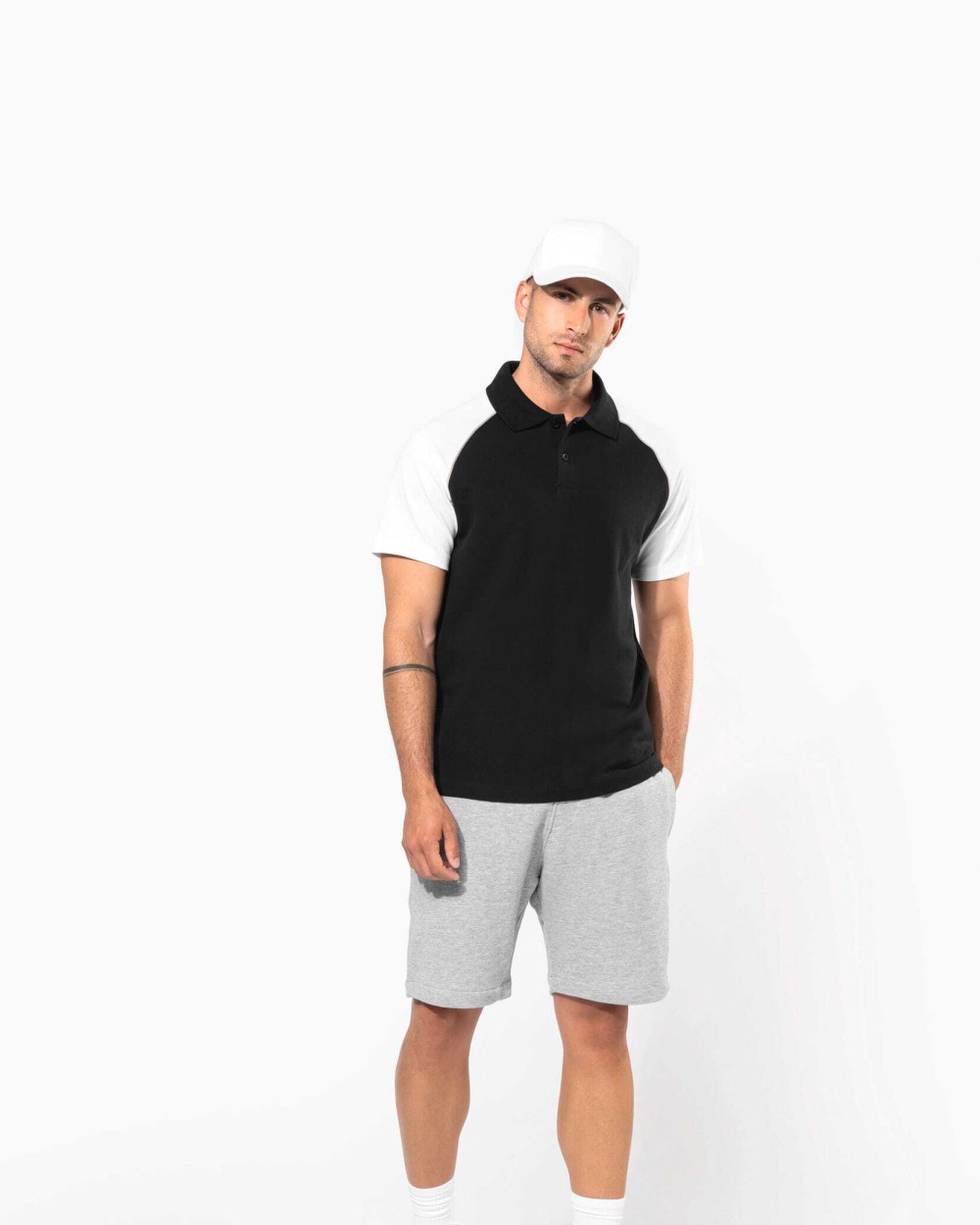 KARIBAN Baseball > Kurzarm Poloshirt Poloshirts personalisierbar