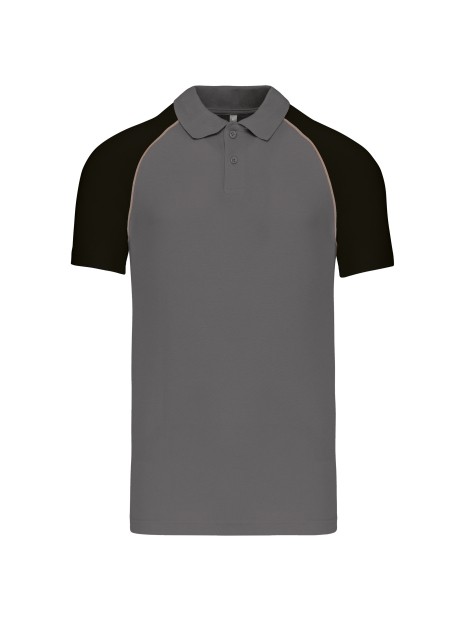 KARIBAN Polo baseball manches courtes /api/colors/01f2708e-e85f-4d20-b2e7-e8a6a33173fa personnalisable