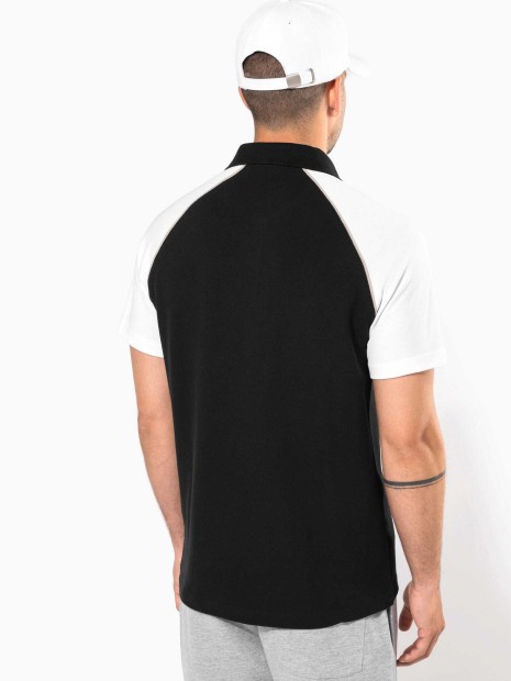 Polos à personnaliser KARIBAN Polo baseball manches courtes 