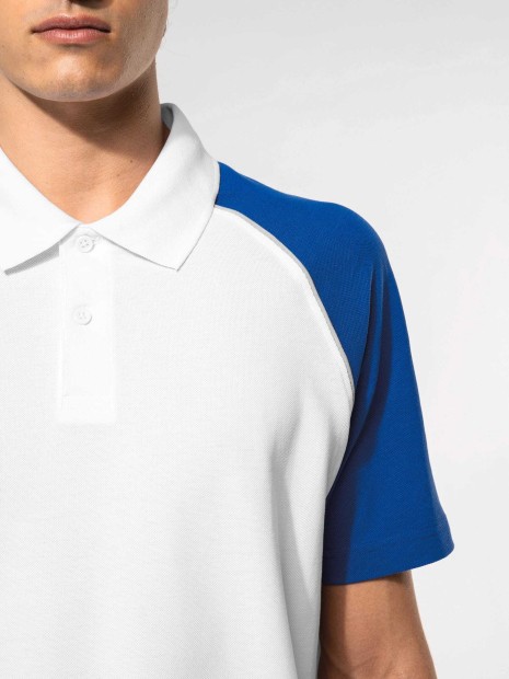 Polos à personnaliser KARIBAN Polo baseball manches courtes 