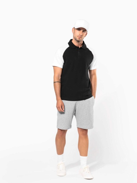 Polos à personnaliser KARIBAN Polo baseball manches courtes 