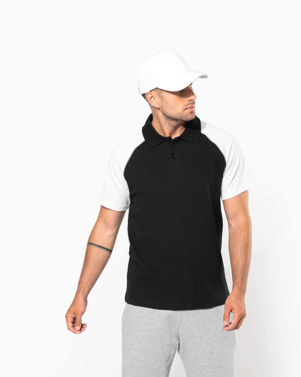 KARIBAN Baseball > Kurzarm Poloshirt Poloshirts personalisierbar