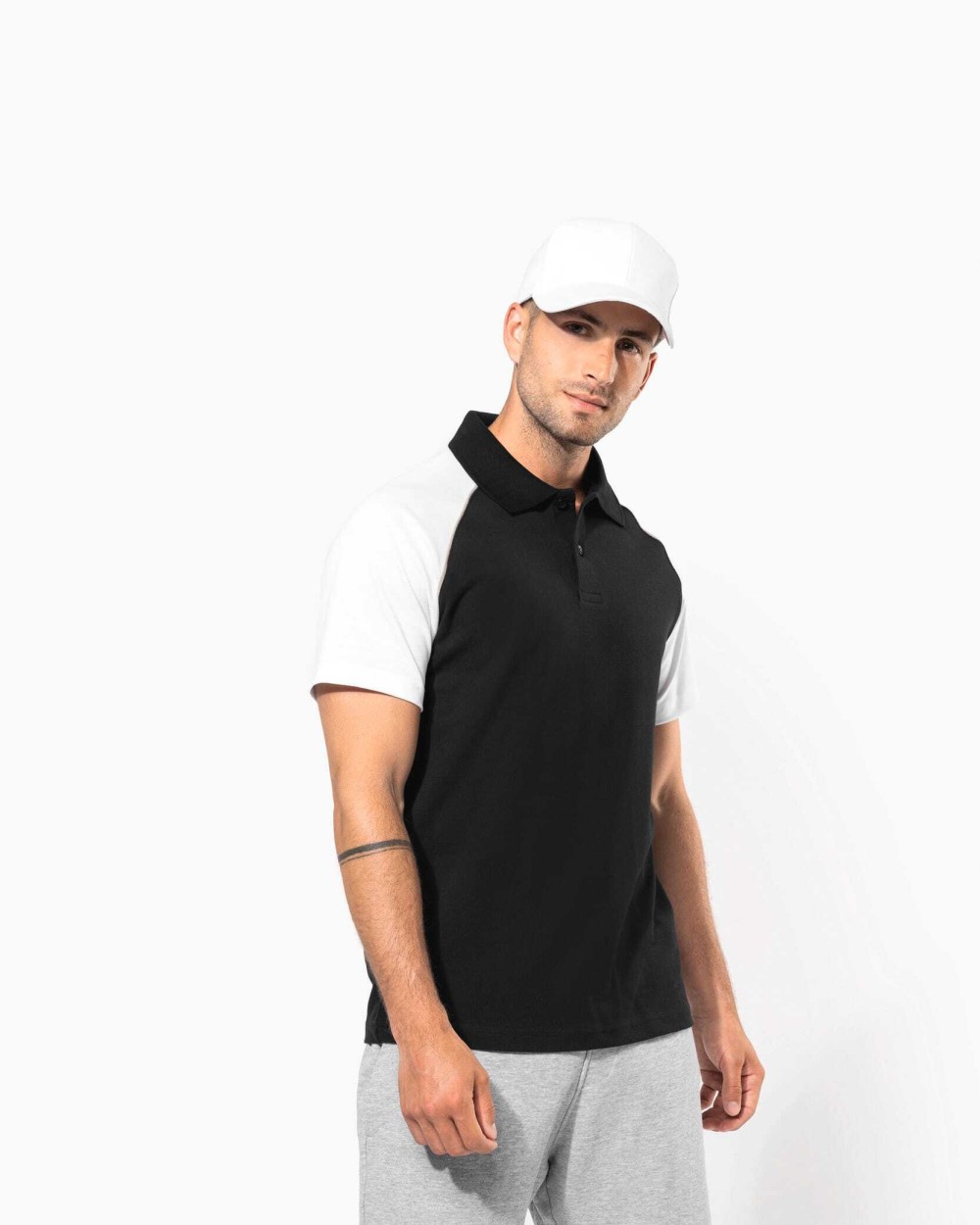 KARIBAN Baseball > Kurzarm Poloshirt Poloshirts personalisierbar