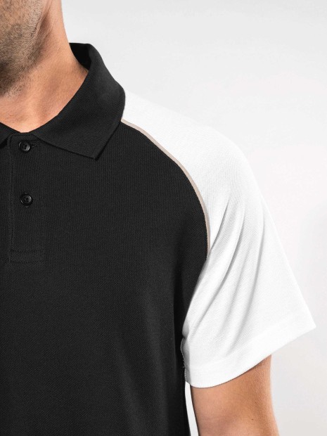 Polos à personnaliser KARIBAN Polo baseball manches courtes 