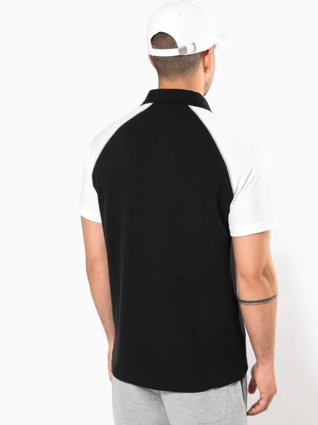 Polos à personnaliser KARIBAN Polo baseball manches courtes 