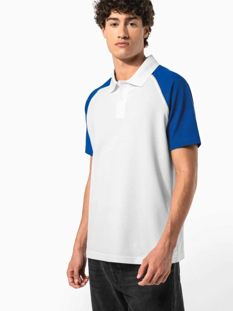 Polos à personnaliser KARIBAN Polo baseball manches courtes 