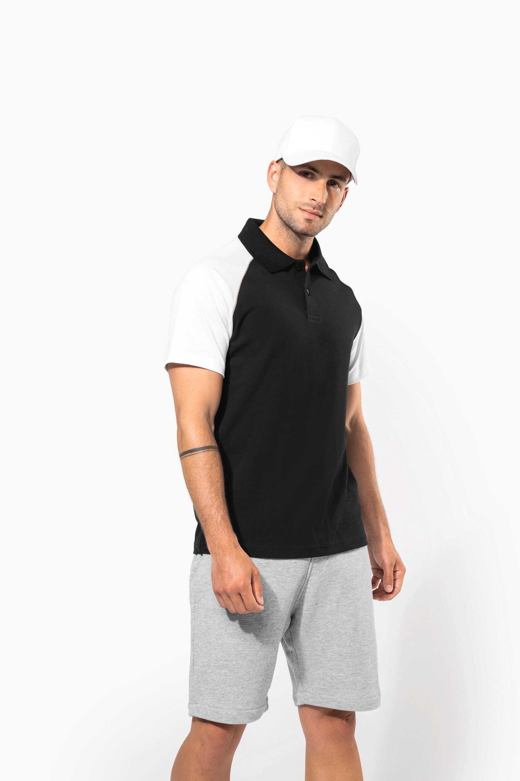 Polos personnalisable KARIBAN Polo baseball manches courtes