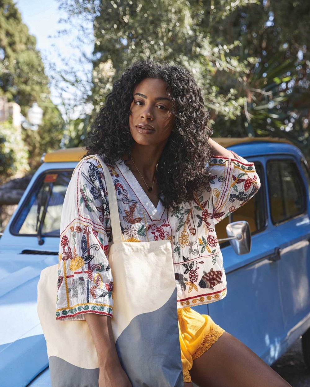 WESTFORDMILL Bio-Beuteltasche mit Wirbel-Print Tote Bags personalisierbar