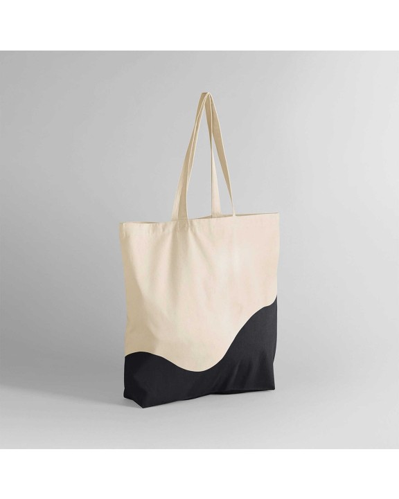 Tote bags WESTFORDMILL Organic reistas met wervelprint voor bedrukking &amp; borduring