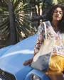 Tote bags WESTFORDMILL Organic reistas met wervelprint voor bedrukking &amp; borduring