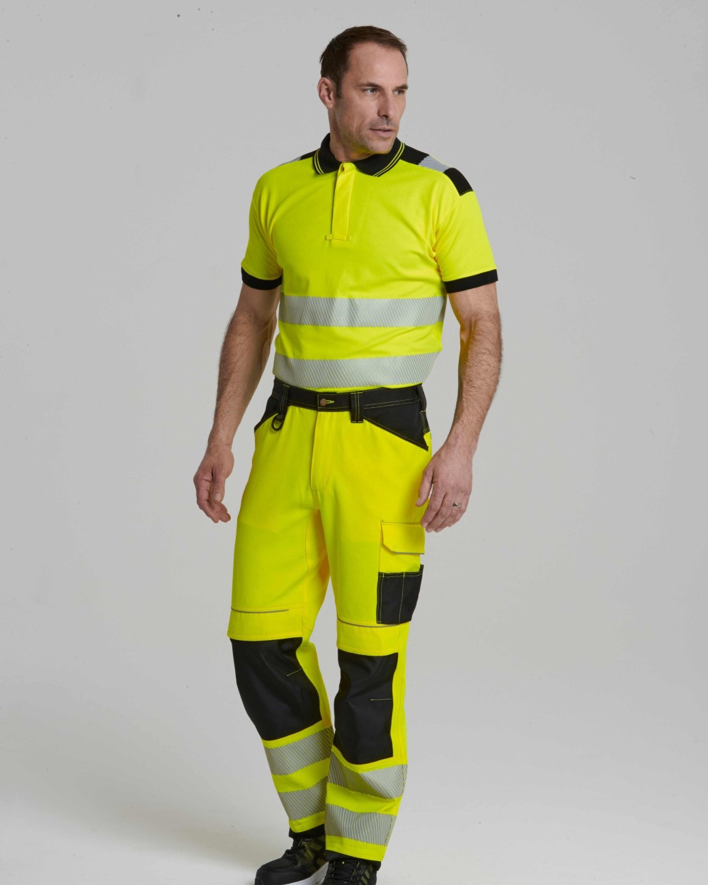 PORTWEST PW3 Hi-vis polo shirt (T180) Poloshirts personalisierbar