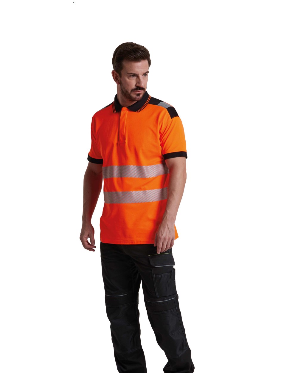 PORTWEST PW3 Hi-vis polo shirt (T180) Poloshirts personalisierbar