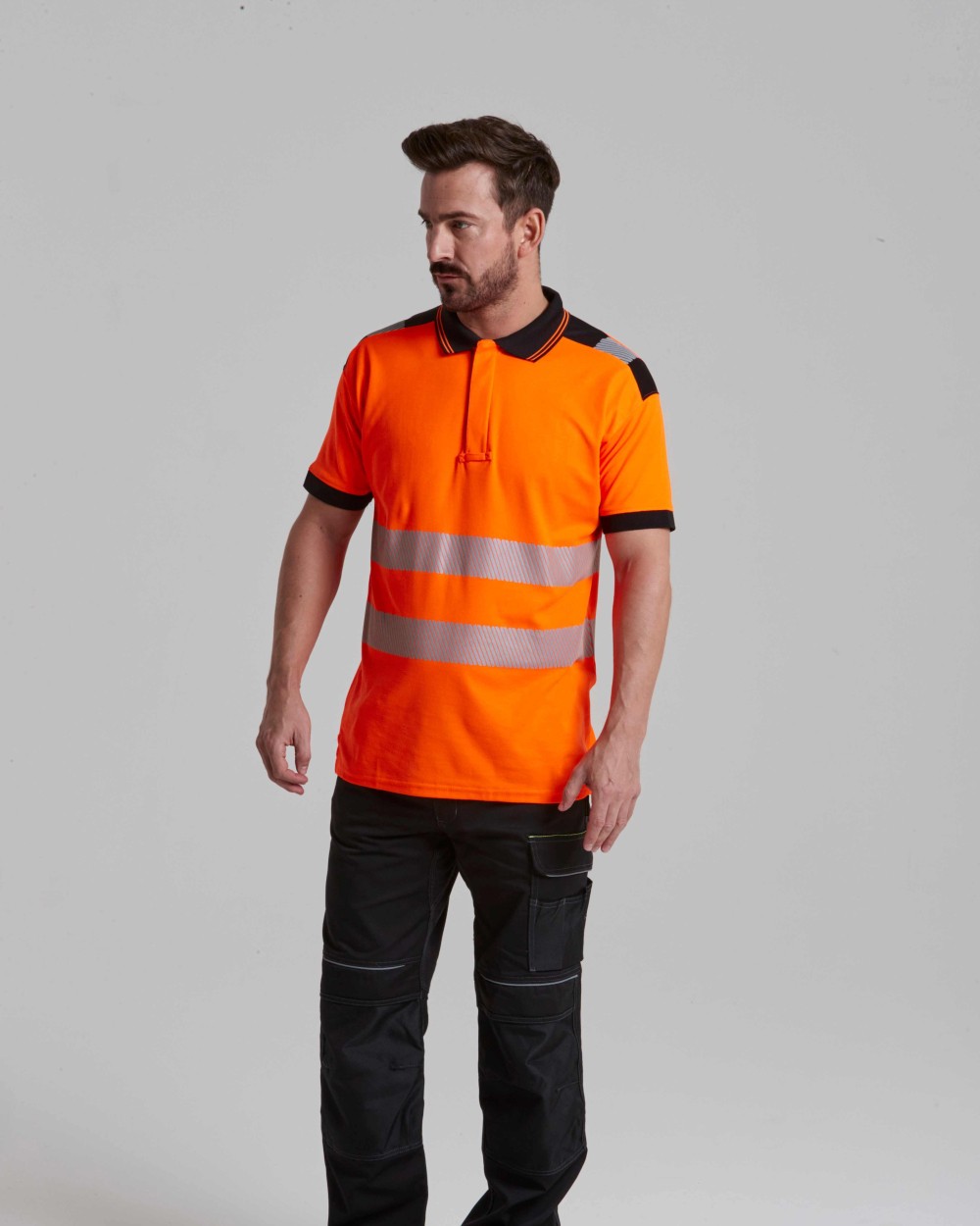 PORTWEST PW3 Hi-vis polo shirt (T180) Poloshirts personalisierbar