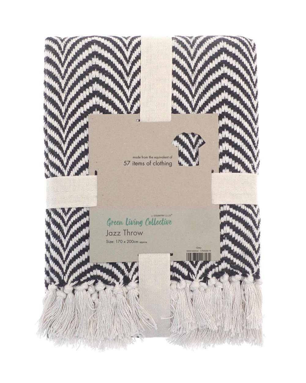 HOME & LIVING Recycled mixed-fabric throw Plaids personalisierbar