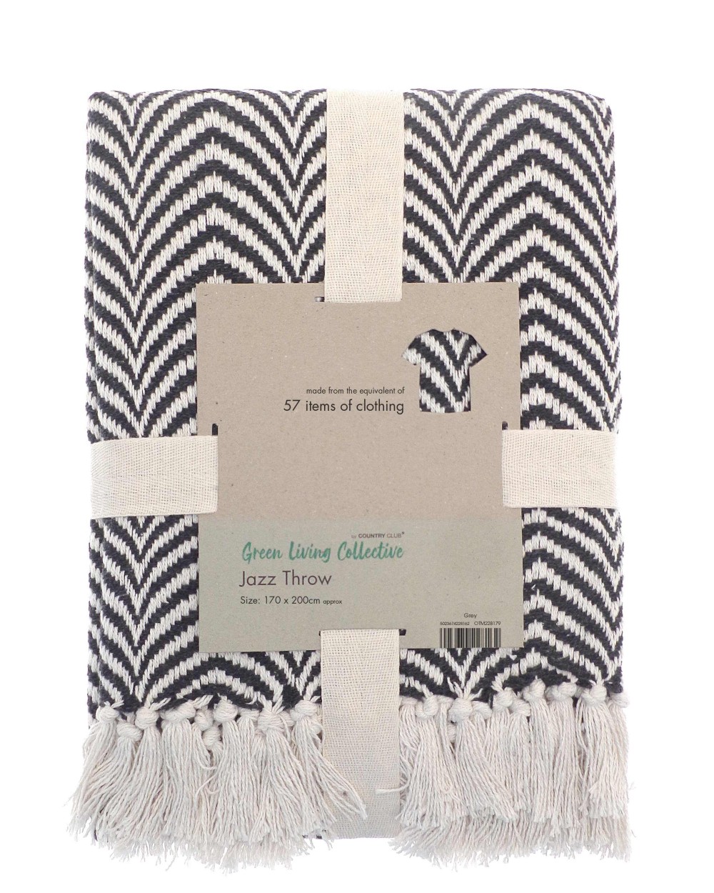 HOME & LIVING Recycled mixed-fabric throw Plaids personalisierbar