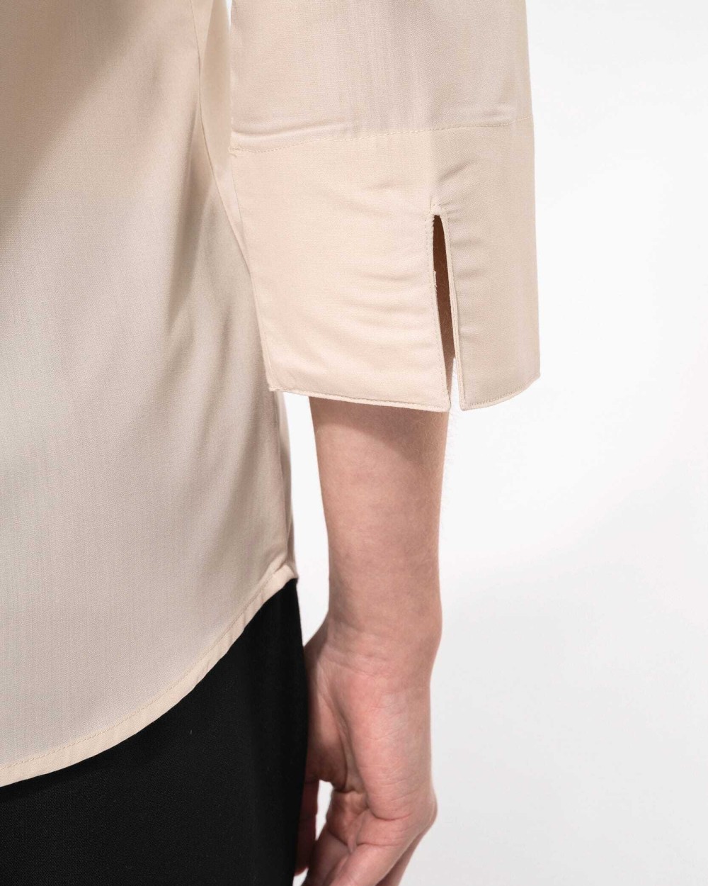 Chemises personnalisable KARIBAN Chemise popeline polycoton manches 3/4 entretien facile femme