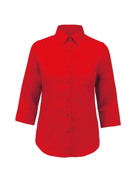 KARIBAN Chemise popeline polycoton manches 3/4 entretien facile femme /api/colors/f7def30f-cf00-4a4e-8048-9f030f6d3017 personnalisable