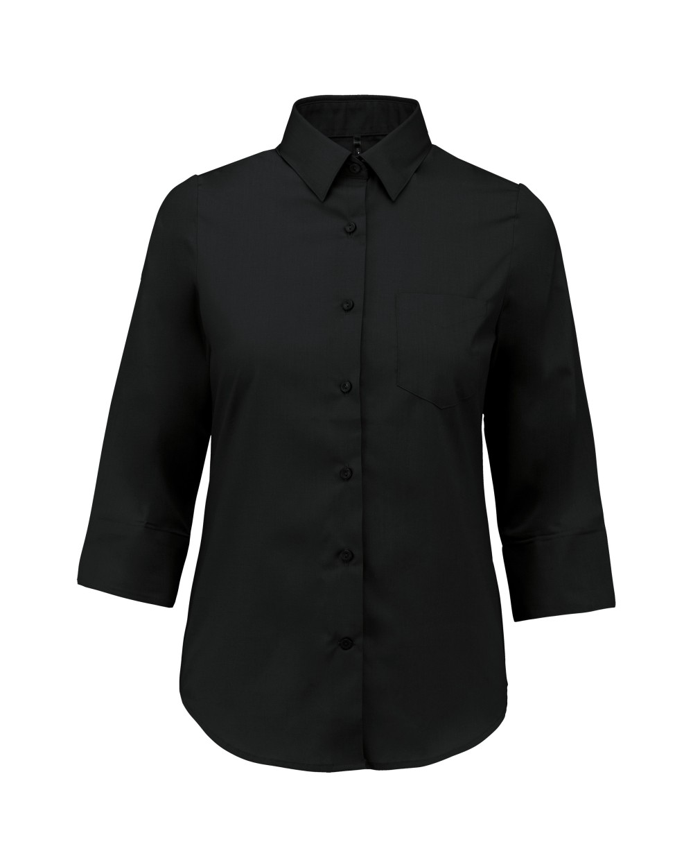 Chemises personnalisable KARIBAN Chemise popeline polycoton manches 3/4 entretien facile femme