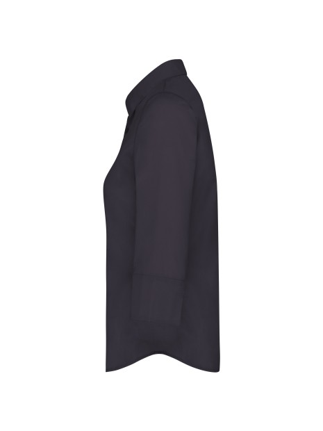 KARIBAN Chemise popeline polycoton manches 3/4 entretien facile femme /api/colors/a74dfbdb-7821-4e15-a7e5-fe07498d41c7 personnalisable