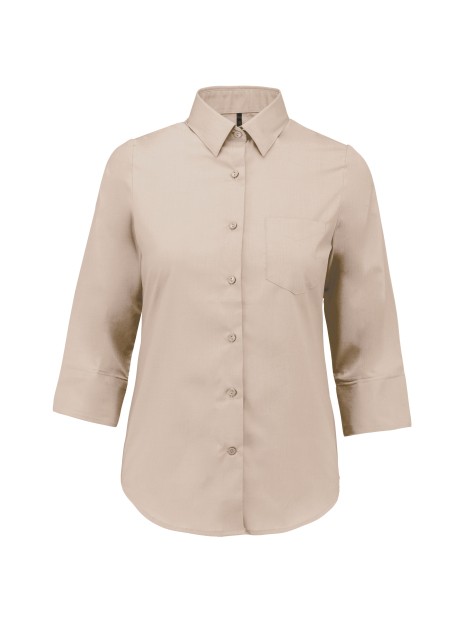 KARIBAN Chemise popeline polycoton manches 3/4 entretien facile femme /api/colors/a97c0345-672e-42f2-9afe-b1145dea3541 personnalisable