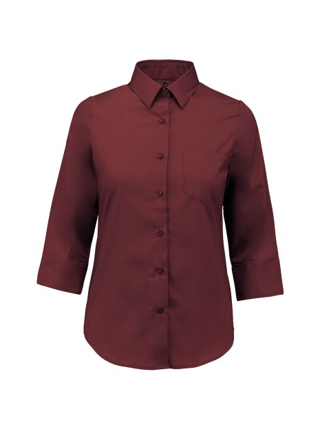 KARIBAN Chemise popeline polycoton manches 3/4 entretien facile femme /api/colors/3f4410b9-f80f-412a-9aa8-9260cc84003d personnalisable