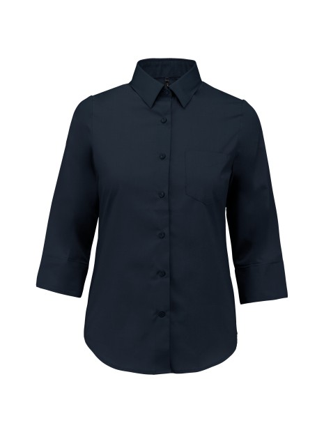 KARIBAN Chemise popeline polycoton manches 3/4 entretien facile femme /api/colors/b68891a9-1d28-4f7a-8deb-775c45027afd personnalisable