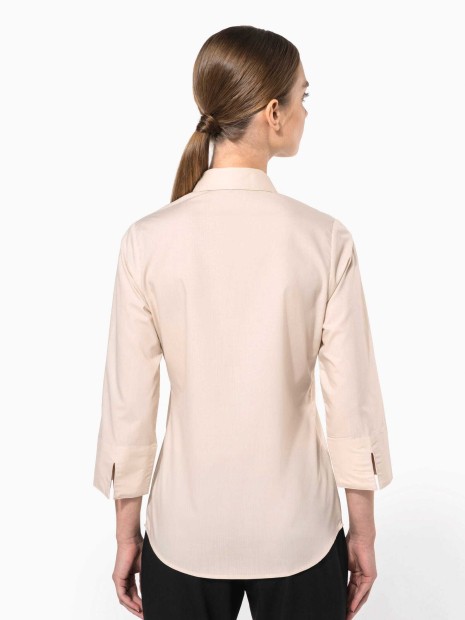 Chemises à personnaliser KARIBAN Chemise popeline polycoton manches 3/4 entretien facile femme 