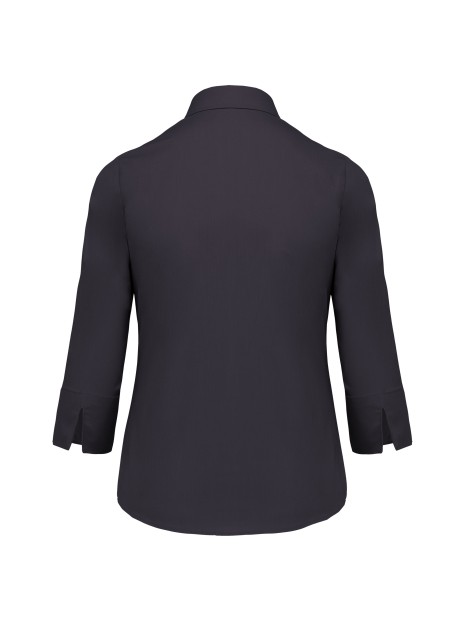 KARIBAN Chemise popeline polycoton manches 3/4 entretien facile femme /api/colors/a74dfbdb-7821-4e15-a7e5-fe07498d41c7 personnalisable