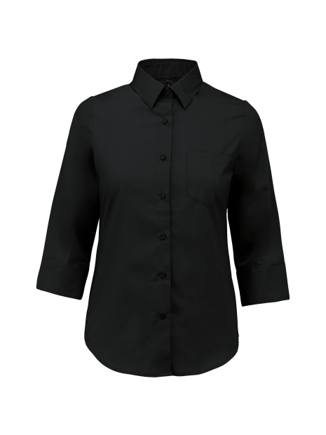 KARIBAN Chemise popeline polycoton manches 3/4 entretien facile femme /api/colors/b9fdad4a-5e94-45cb-8c03-c08b349b28c3 personnalisable
