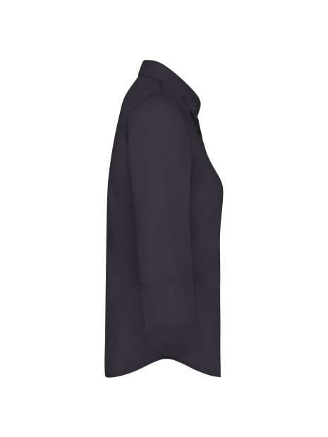 KARIBAN Chemise popeline polycoton manches 3/4 entretien facile femme /api/colors/a74dfbdb-7821-4e15-a7e5-fe07498d41c7 personnalisable