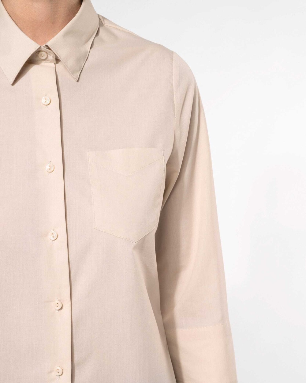 Chemises personnalisable KARIBAN Chemise popeline polycoton manches 3/4 entretien facile femme