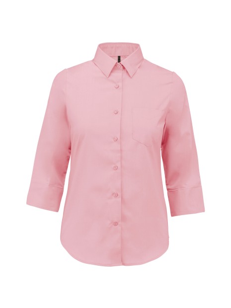 KARIBAN Chemise popeline polycoton manches 3/4 entretien facile femme /api/colors/e6e01a9e-32a8-4240-a2ea-a7c5187399a7 personnalisable