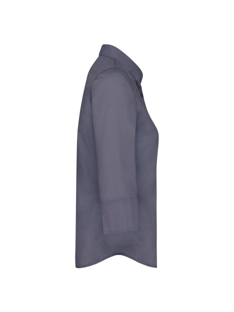 KARIBAN Chemise popeline polycoton manches 3/4 entretien facile femme /api/colors/b8e7287e-3390-473c-ba17-deb40419cef7 personnalisable