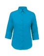 Chemises personnalisable KARIBAN Chemise popeline polycoton manches 3/4 entretien facile femme