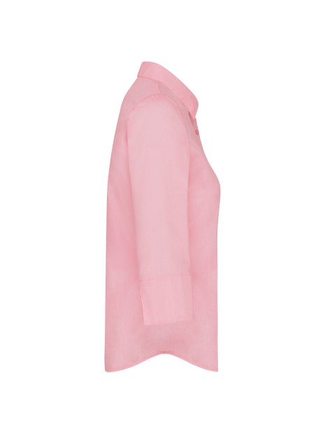 KARIBAN Chemise popeline polycoton manches 3/4 entretien facile femme /api/colors/e6e01a9e-32a8-4240-a2ea-a7c5187399a7 personnalisable