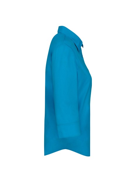 KARIBAN Chemise popeline polycoton manches 3/4 entretien facile femme /api/colors/e40de318-302c-4c66-b949-5dcddefdc482 personnalisable