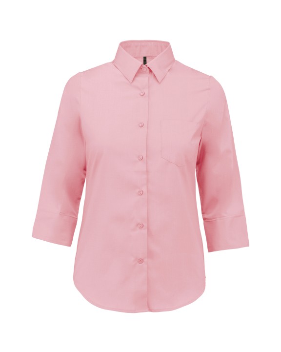 Chemises personnalisable KARIBAN Chemise popeline polycoton manches 3/4 entretien facile femme