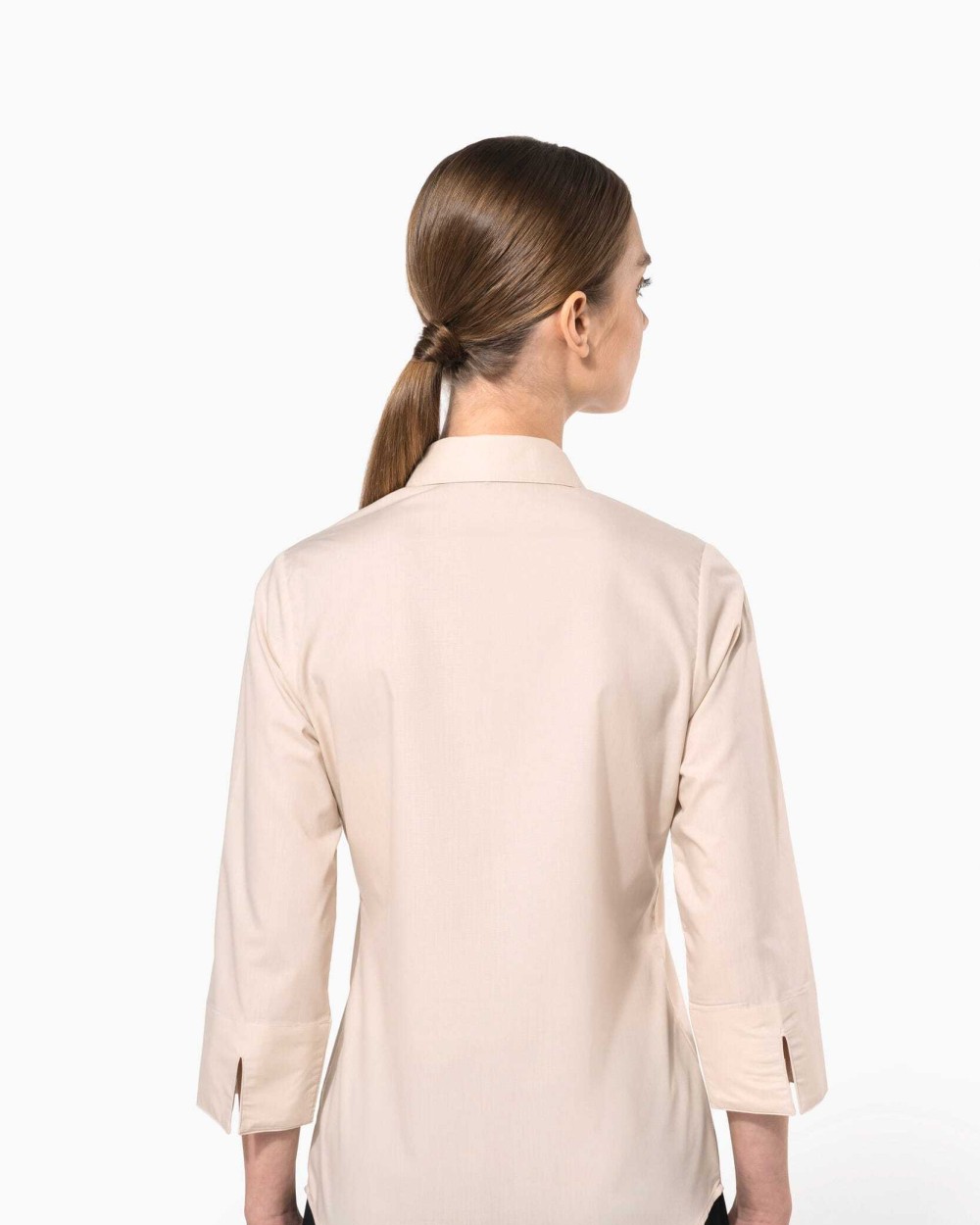 Chemises personnalisable KARIBAN Chemise popeline polycoton manches 3/4 entretien facile femme