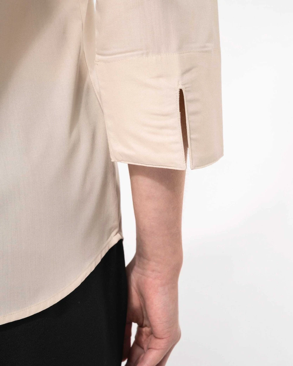KARIBAN Popeline Hemd Baumwollpolyester 3/4-Ärmel pflegeleicht für Damen Hemden personalisierbar